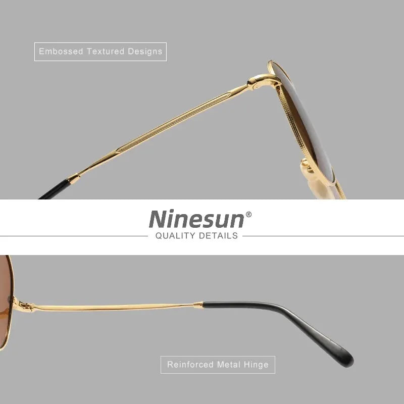 Genuine Ninesun Classic Men Sunglasses 2024 New Polarized UV400 Mirror Male Sun Glasses Women For Men Driving Fishing Unisex