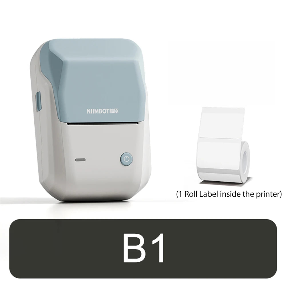 B21 / B1 Thermal Label Printer, Bluetooth Wireless Sticker Maker 20–50mm, Portable Inkless Barcode Label Printer for Clothing & Jewelry