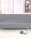 Armless Sofa Covers Elastic Solid Color Sofa Bed Cover Folding Seat Slipcover Dust-proof Stretch Couch Protector for Living Room