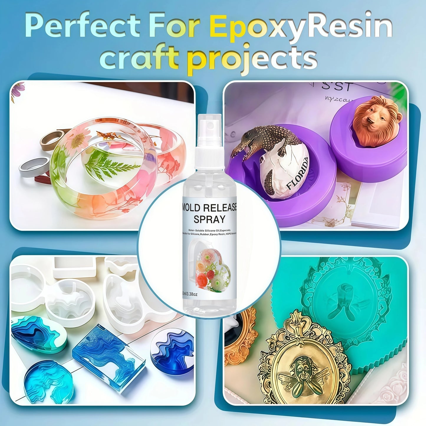 Non-Stick Silicone Mold Release Spray – Easy Demolding for Epoxy Resin & Candles (100ml/200ml)