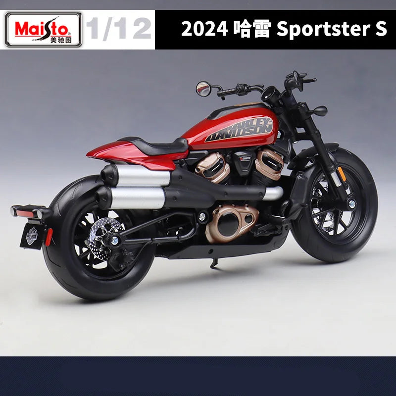 Diecast Harley Sportster S 1250S 2024 Motorcycle Model 1 to 12 Scale
