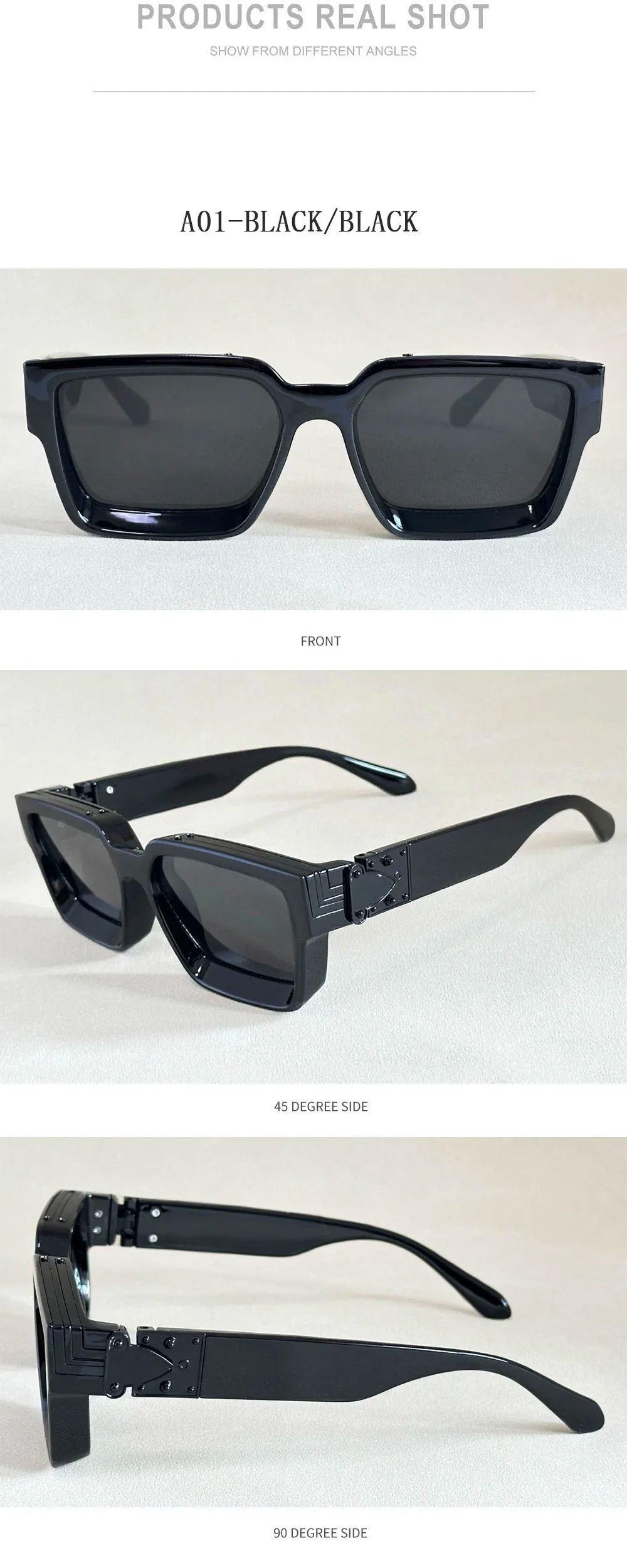 Retro Square Millionaire Sunglasses With UV400 Protection
