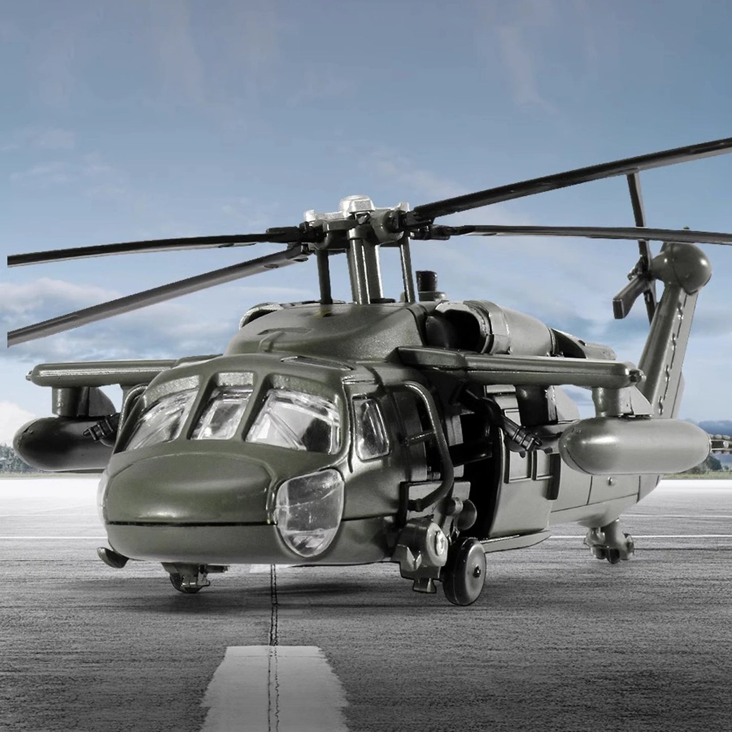 Black Hawk Helicopter Alloy Model with Sound & Light