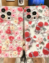 MagSafe Clear Flower Case – Shockproof & Wireless Charging Compatible iPhone Series