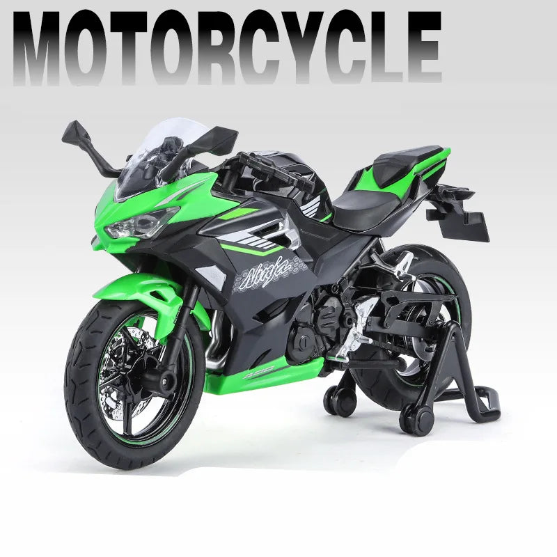 Diecast Kawasaki Ninja 400 Racing Motorcycle Model 1 to 12 Scale