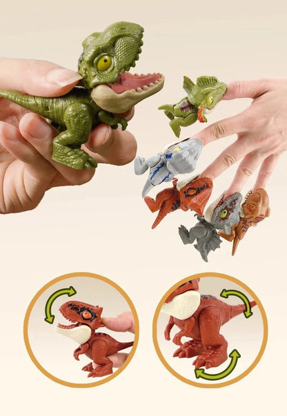 Bite Hand Finger Animal Dinosaur Model Tricky Chameleon Hippo Elephant Interactive Creative Joints Fidget Dino Xmas Boy Gift Toy