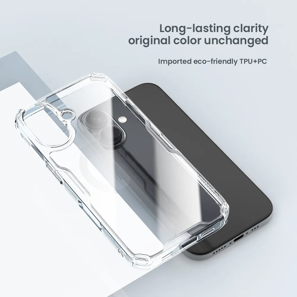 Nature Pro Case For iPhone 16 Plus Case Ultra Thin Luxury Soft TPU Transparent Airbag Shockproof Back Cover