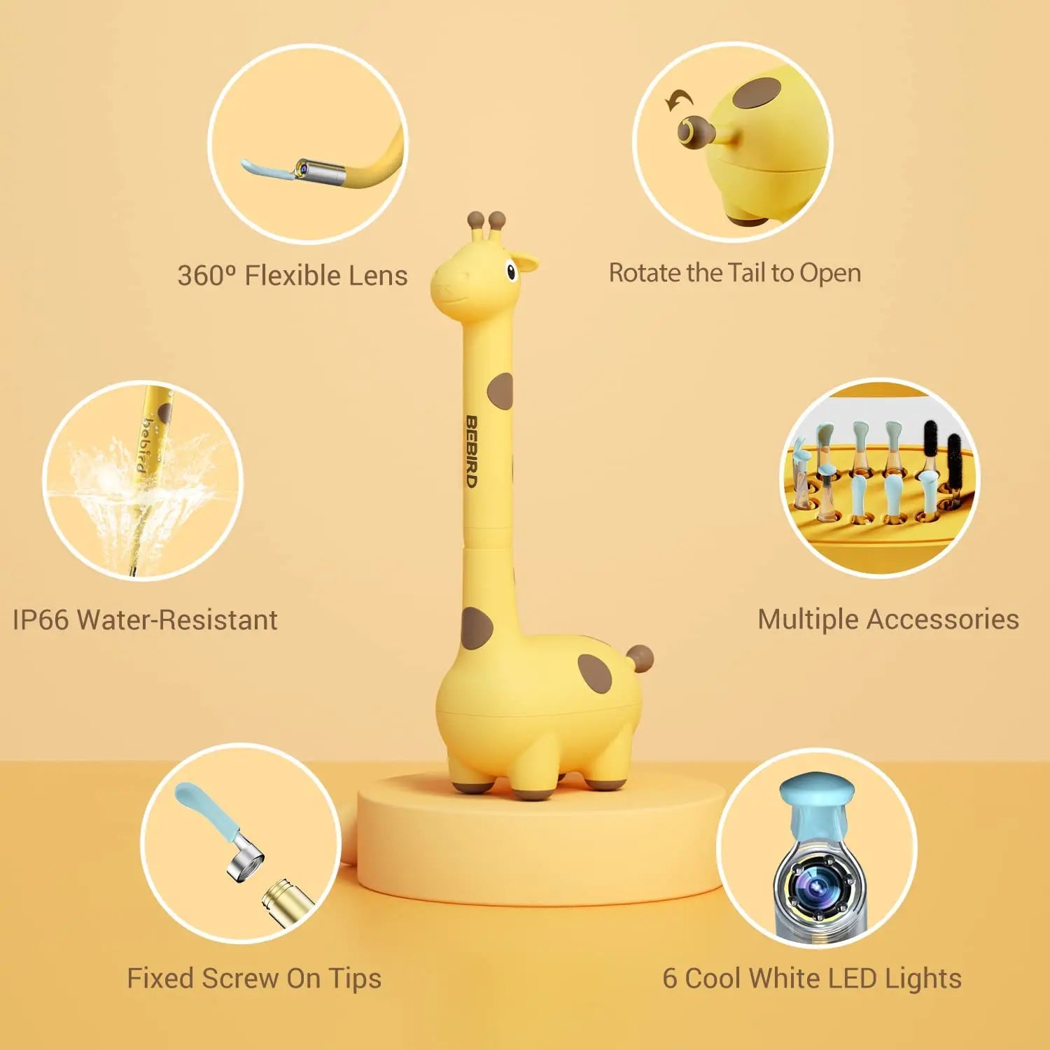 D3 Pro  Use Smart Visual Earpick Ear Cleaner Earax Removal Tool 8.0 MP Camera Otoscope Waterproof  Endoscope