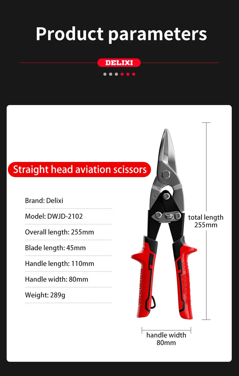 Multifunctional Metal Sheet Cutting Scissor Aviation Snip Cutter Multi-directional scissors Industrial Professional Hand Tool