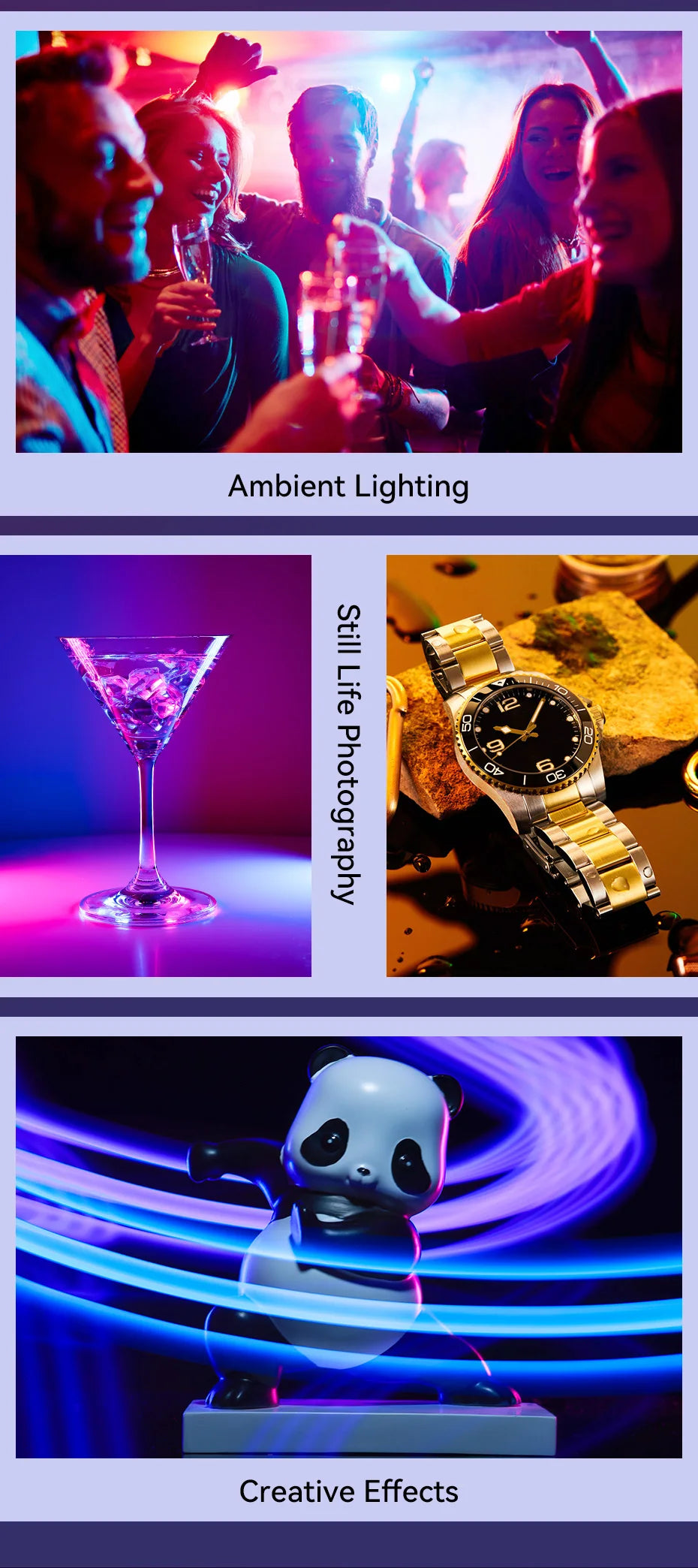 U60 Mini Pocket LED Video Lamp – RGB 2500-9000K Rechargeable Photography Light with LCD Screen & Cold Shoe Mount