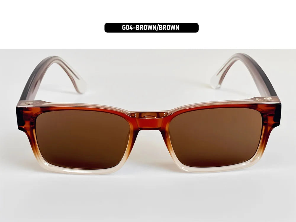 Vintage Square Sunglasses With Polarised Lenses