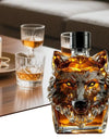 Whiskey Bottles Wolf Crested Wine Cup Engraved Vintage Wolf Themed Whiskey Glass Bottle For Bar Home Party Kitchen Workplace