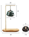 Creative Ceramic Lotus Incense Burner Set Smoke Backflow Lotus Seed Head Incense Holder with Wooden Incense Tray Home Decor