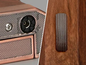 Travel Cigar Humidor with Cigar Lighter, Cedar Wood, V Cut Cutter, Portable Cigar Humidor with Humidifier & Hygrometer