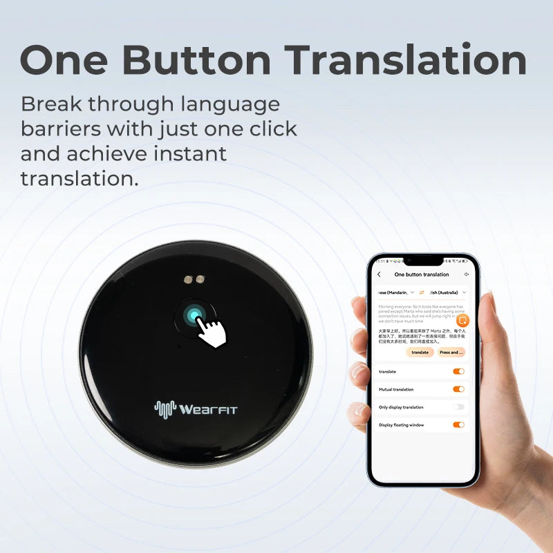 AI Voice Assistant Mini Translator 137 Languages Video Photo Record Translate Simultaneous Interpretation Translation