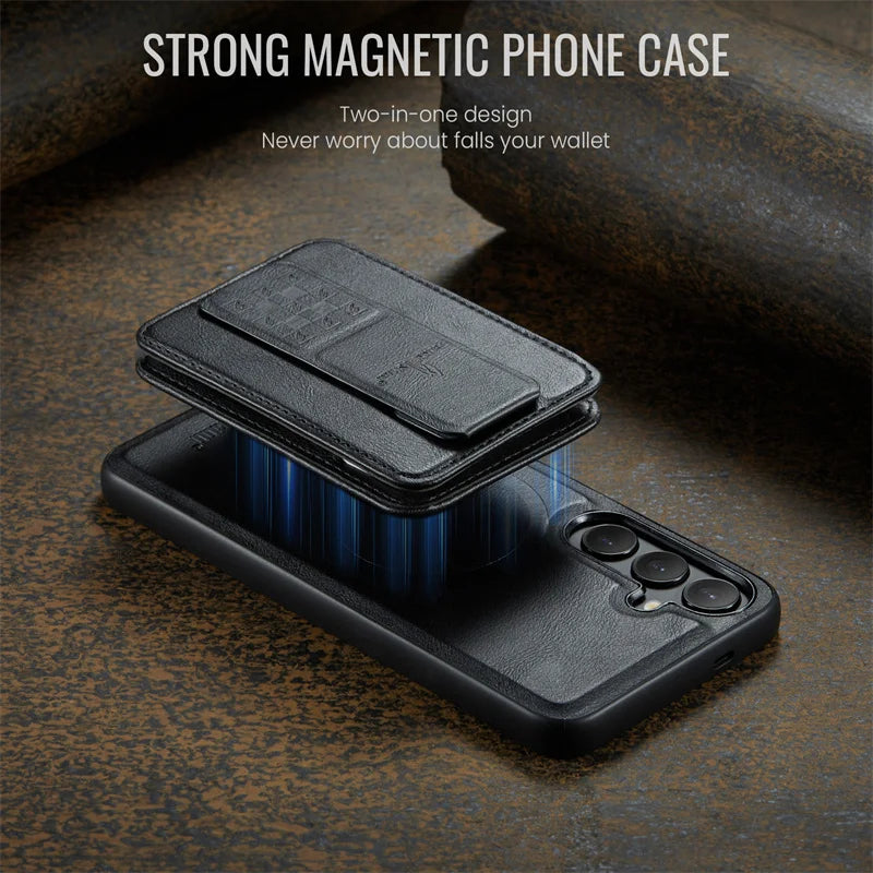 2 in 1Detachable Blocking Wrist strap Card Slot Wallet Case For Samsung Galaxy S 24 25 22 23 Ultra FE Plus  Phone Case
