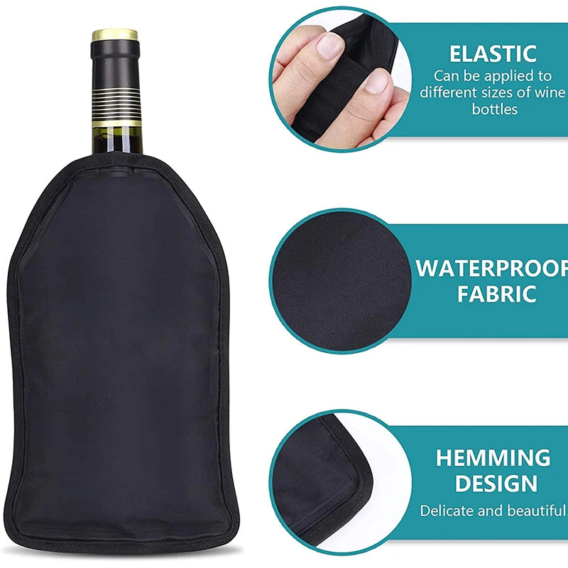 Wine Cooling Holder Ice Bag Jelly Picnic Beverage Nylon Wine Cooler Sleeve Soft Drink Rack Bar Tools For Beer Champagne Bucket