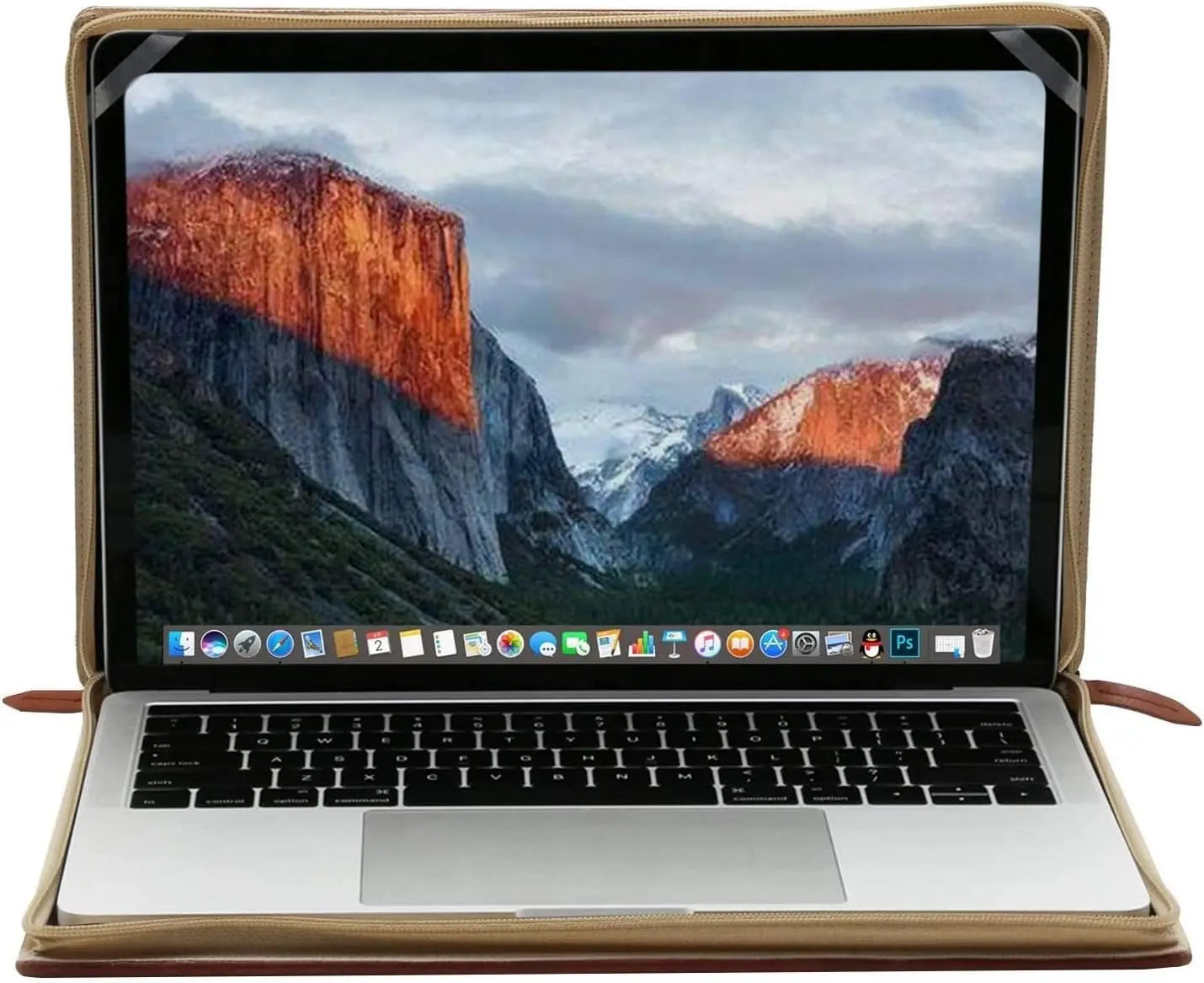 PU Leather Laptop Sleeve for MacBook Air Pro 13 14 15 16 inch M4 M3 M2 M1 A3113 A2681 A2337 A2338 A3112 A3114 A3403 Vintage Cove