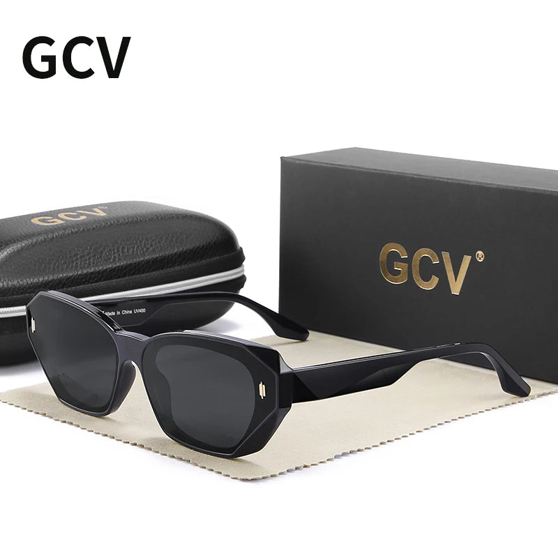Cat Eye Acetate Polarized UV400 Fashion Sunglasses for Women Luxury Party Eyewear