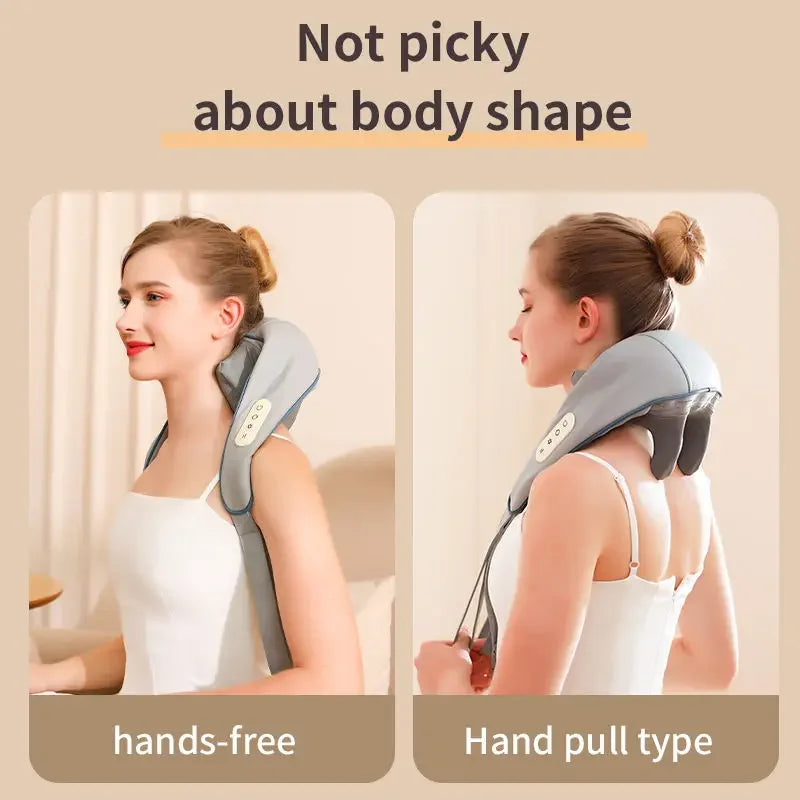 6D Electrical Shiatsu Back Neck Shoulder Body Massager Infrared Heated Kneading Car/Home Massage Shawl