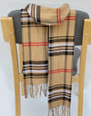 Classic lattice men soft shawl plaid scarves shawl wraps shawl neckerchief headband muffler