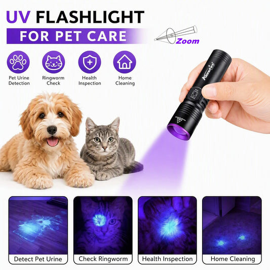 5W 395nm UV Rechargeable Mini Blacklight Flashlight