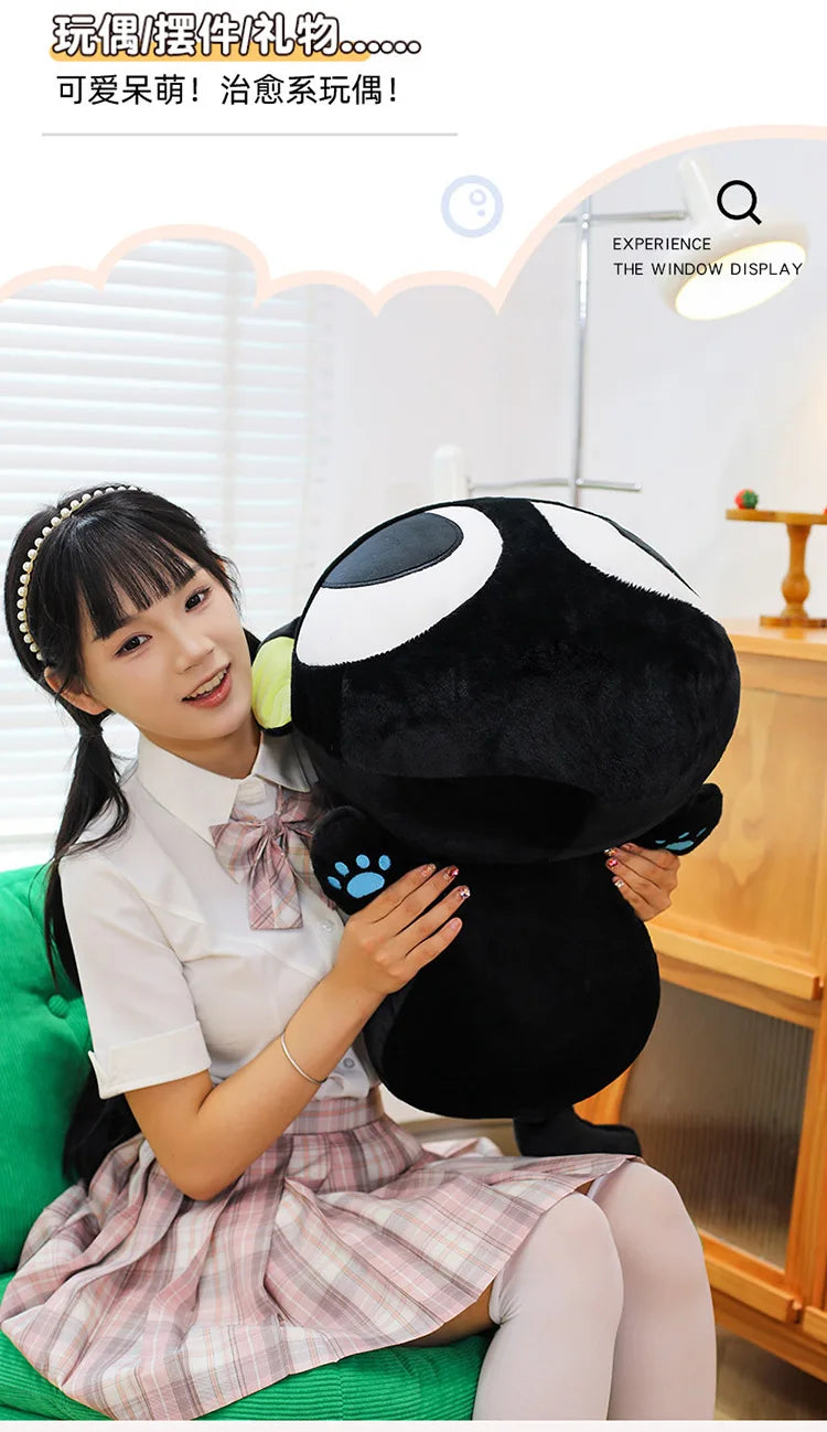 Cute Black Cat Character Plush Stuffed Doll Pillow Toy