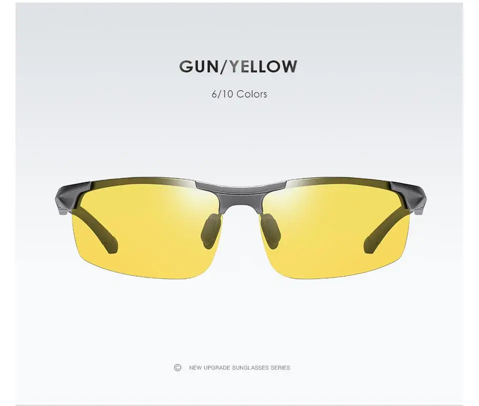 Aluminum Photochromic Polarized UV400 Day Night Driving Sunglasses for Men Women