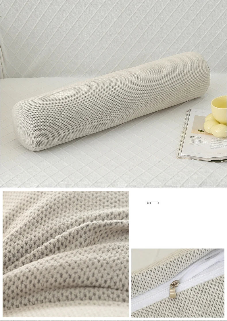 Body Pillow Pregnancy Pillows Chin Lumbar and Leg Support Stomach and Back Sleepers Adjustable Bendable Roll Pillow for Sleeping