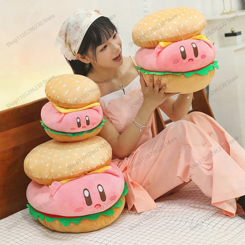 Cute Burger Shape Plush Toy Soft Huggable Stuffed Animal
