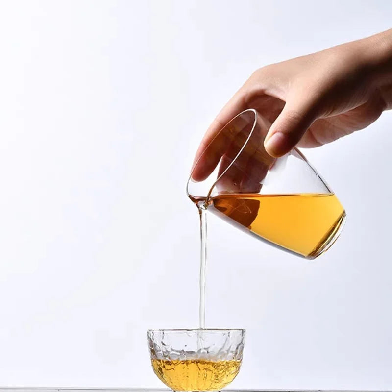 Japanese Style Glass Tea Pitcher Fair Cup Kung Fu Tea Set Chahai Borosilicate Glass Serving Teacup Coffee Pot Wine Jug Milk Cup