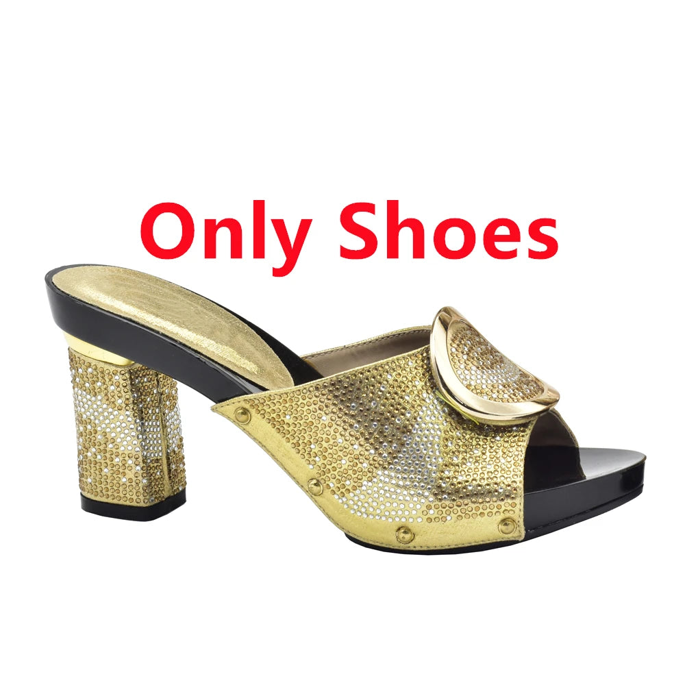 African Shoes and Bag Set for Party In Women Orange Color Italian Matching Shoes and Bag Set African Wedding Shoes and Bags