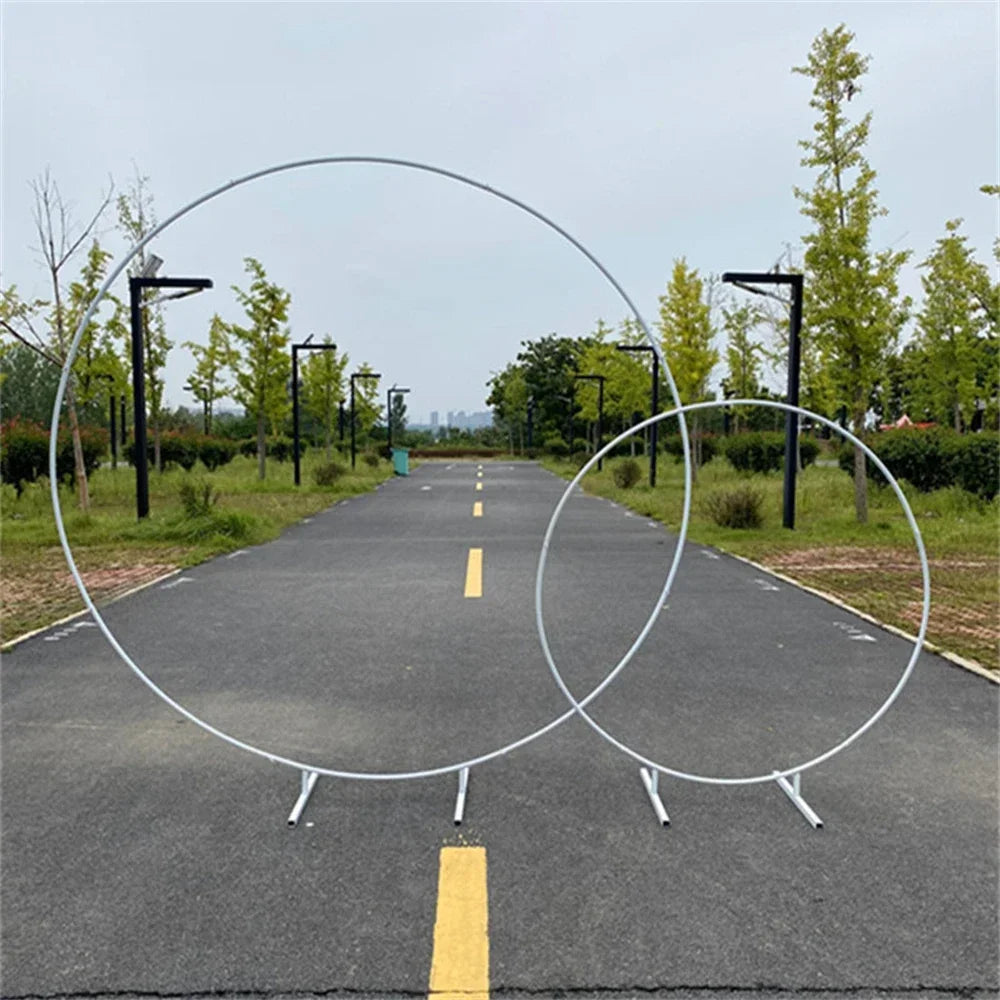 Wedding Iron Ring Arch Decoration Birthday Party Decorative Backdrop Balloon Support Kit  Shower Decor Festive Party Props