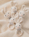 Baby Rattle Crochet Amigurumi Bunny Rattle Bell Newborn Knitting Gym Toy Educational Teether Baby Mobile Rattle Toy 0-12 Months