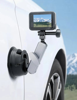 for Go Pro Accessories Aluminum Car Suction Cup Mount Bracket for GoPro Hero 11 10 Insta360 X3 for Smartphone Accessories