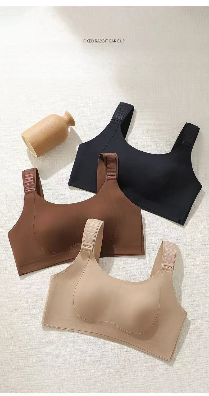 Womens Seamless Wireless Minimizer Support Bra