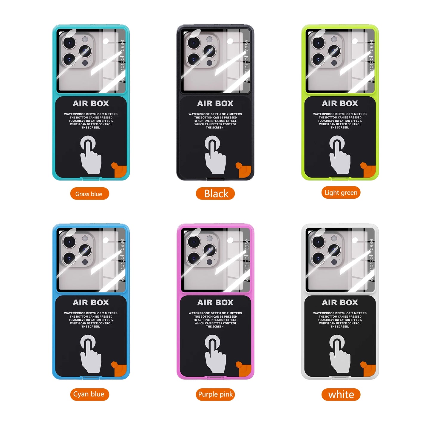 Waterproof Phone Case, New, Transparent, Universal, Underwater Touch Screen, Dust and Drop Protection, IP68, 6.9"