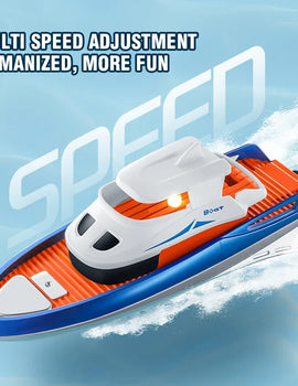 Mini Rc Boat 1/32 Radio Remote Controlled High Speed Ship with Led Light Palm Boat Summer Water Toy Pool Toys Models Gifts
