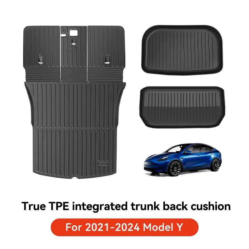 TPE Trunk Mat for Tesla Model 3 and Model Y Highland 2021 2026 Waterproof Cargo Liner