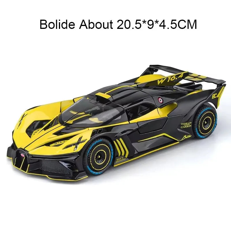1:24 Bolide Revuelto Alloy Model Diecast Car Toys Doors Opened Sound Light Pull Back Miniature Vehice Boy Adult Birthday Present