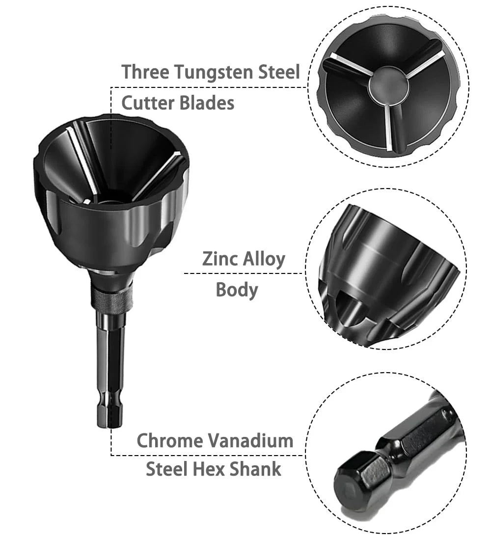 Deburring Tungsten Steel Chamfer Thread Trimmer Alloy Remove Burr Screw Rod Bolt Deburring Tool