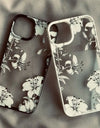 Transparent Lily Flower Floral Case For iPhone 16 15 14 Pro Max 14 Plus Mini Acrylic Clear Funda Cover