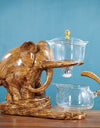 Heat-resistant Glass Teapot With Base Creative Tea Set Elephant Shape Automatic Tea Set Pu'er Oolong Teapot And Cup Set