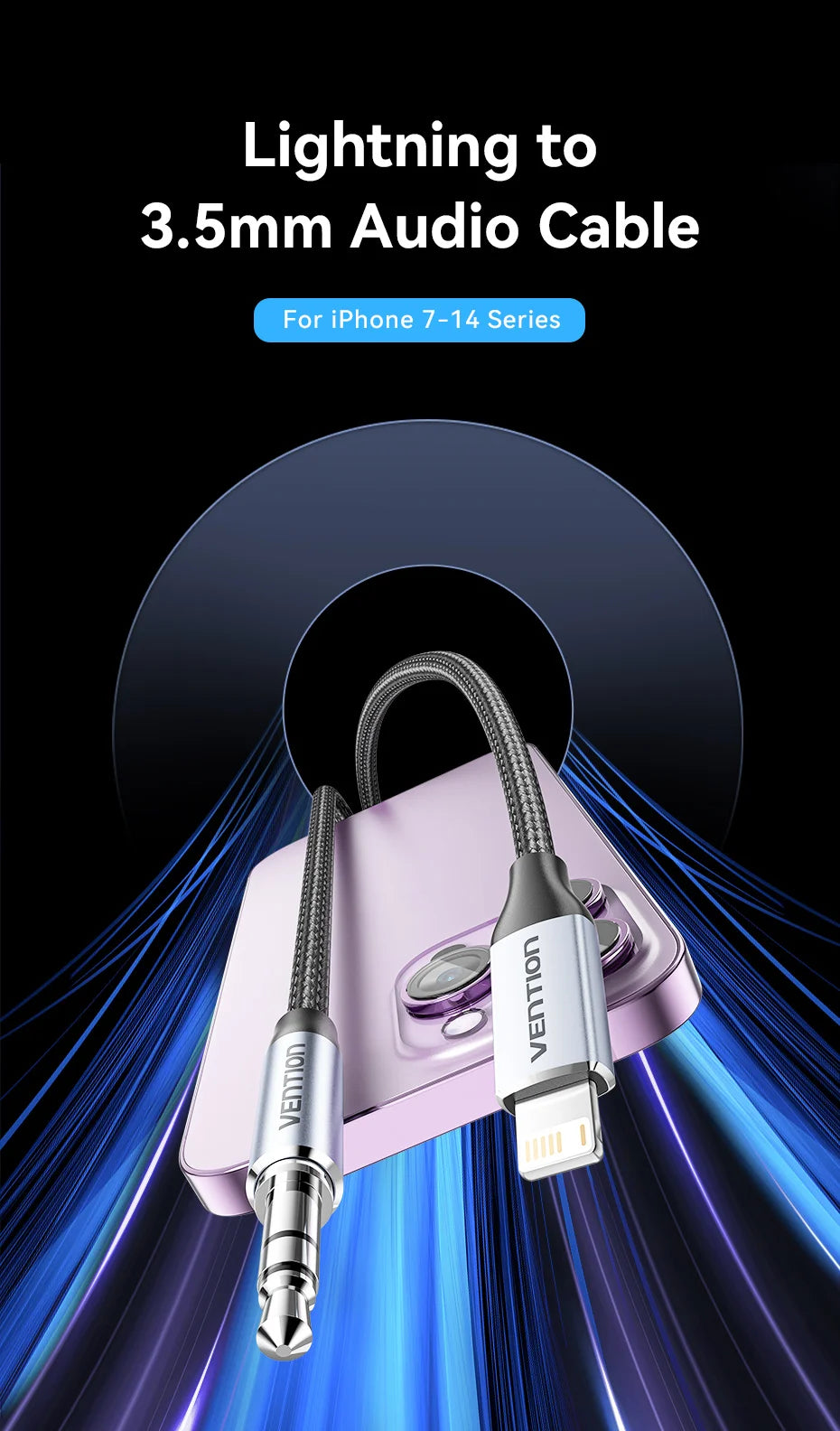 Adapter for iPhone DAC Lightning to 3.5mm Headphone Adapter for iPhone 14 12 Pro max xr Aux Cable Phone Accessories