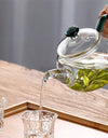 200ml Clear Heat-resistant Small Glass Teapot with Stainless Steel Filter Small Brewing Flower Green Tea Pot Kung Fu Tea Set