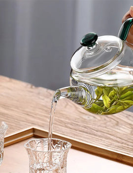 200ml Clear Heat-resistant Small Glass Teapot with Stainless Steel Filter Small Brewing Flower Green Tea Pot Kung Fu Tea Set
