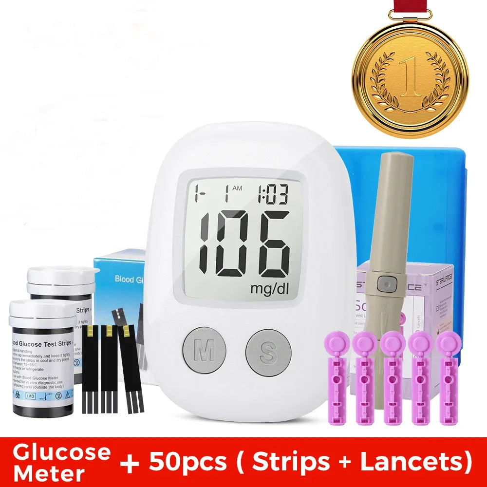 Blood Glucose Meter Glucometer Diabetes Medical Devices with Test Strips Lancets Blood Sugar Meter glucometre Monitor