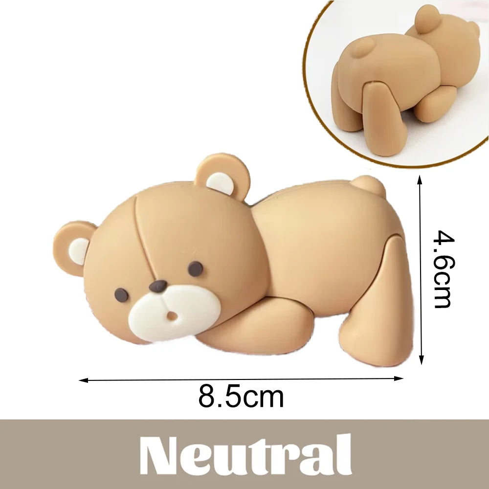 1 Set Brown Bear Cake Toppers  2-4cm White Balls Boho Teddy Bear Cake Topper for Birthday  Shower Cupcake Cake Decoration