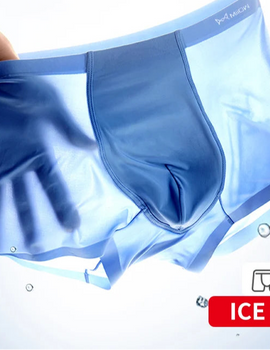 3-Pack Men’s Ice Silk Graphene Boxer Shorts – Comfortable & Breathable