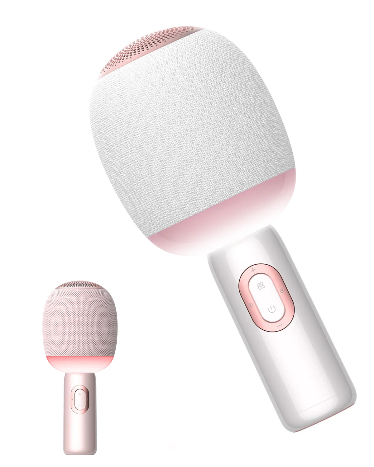 Wireless Bluetooth Karaoke Microphone 5-in-1 Portable Handheld Mic Speaker with Dynamic LED Lights for Car & Party